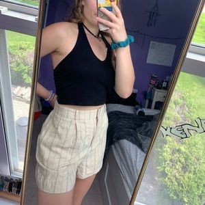 Lauren Conrad yellow striped shorts